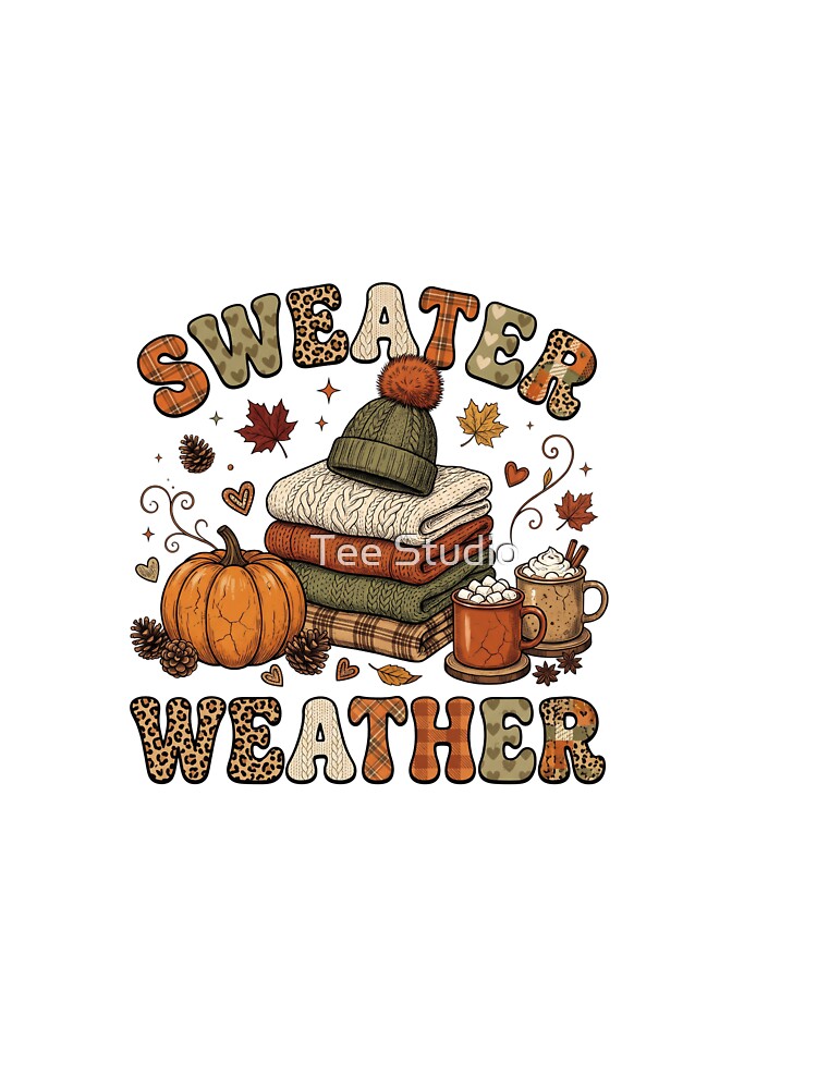 Pumpkin Cocoa and Knitwear Scene by Tee Studio