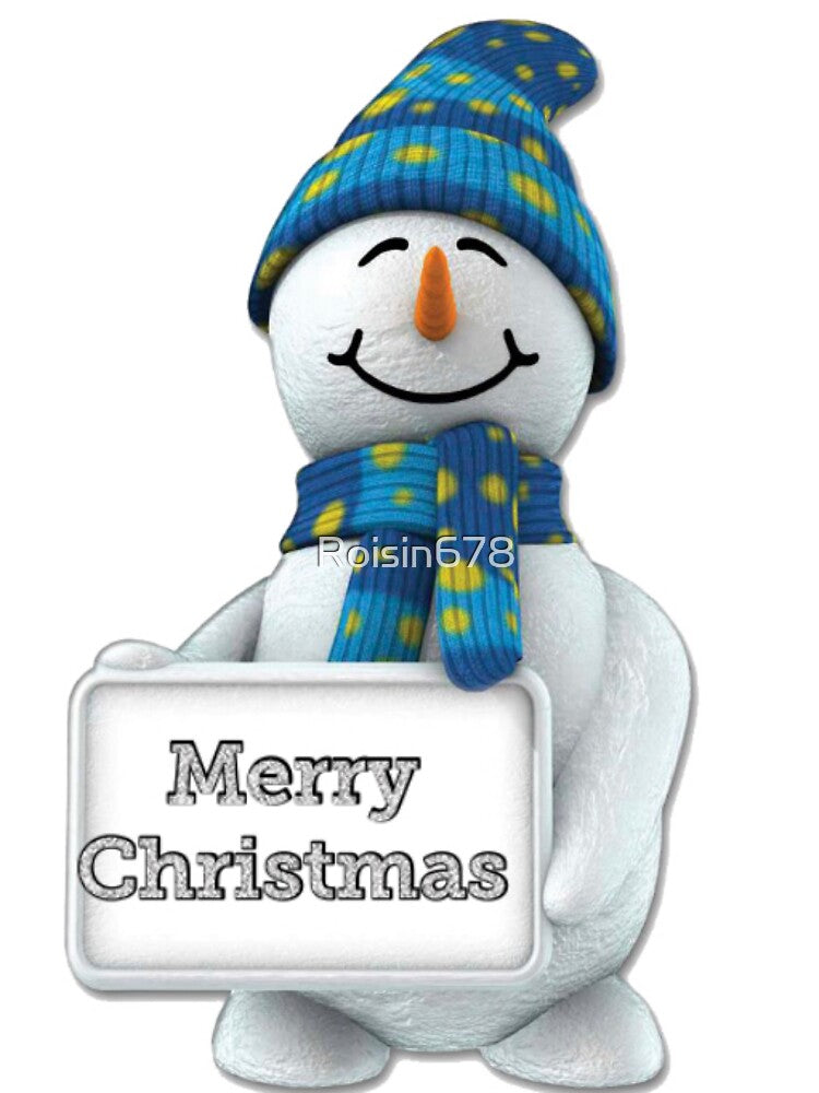 Snowman with sign by Roisin678