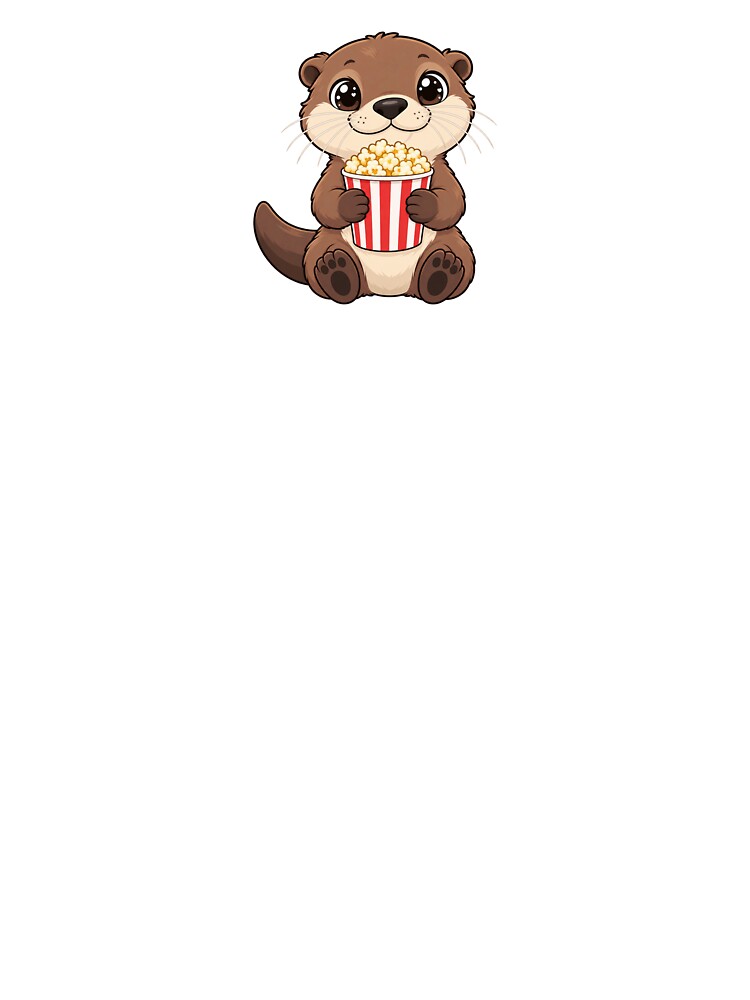 Cute Kawaii Otter With Popcorn by Eternalski