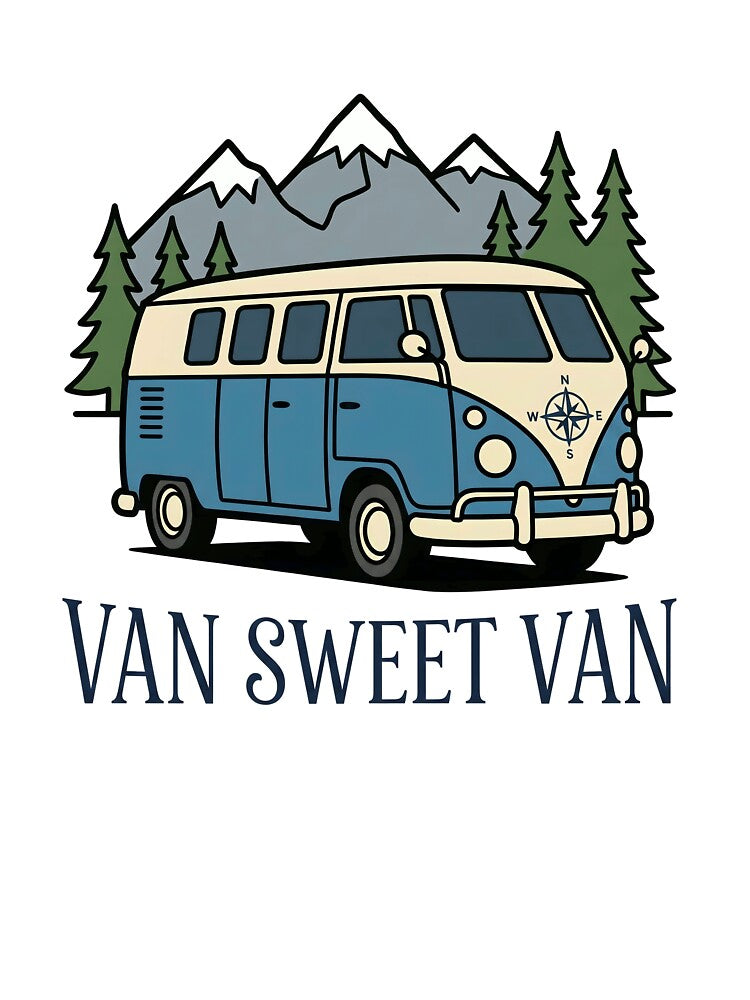 Van Sweet Van – Funny Campervan Gift Van Life Road Trip Adventure Quote by Sekla-Studio