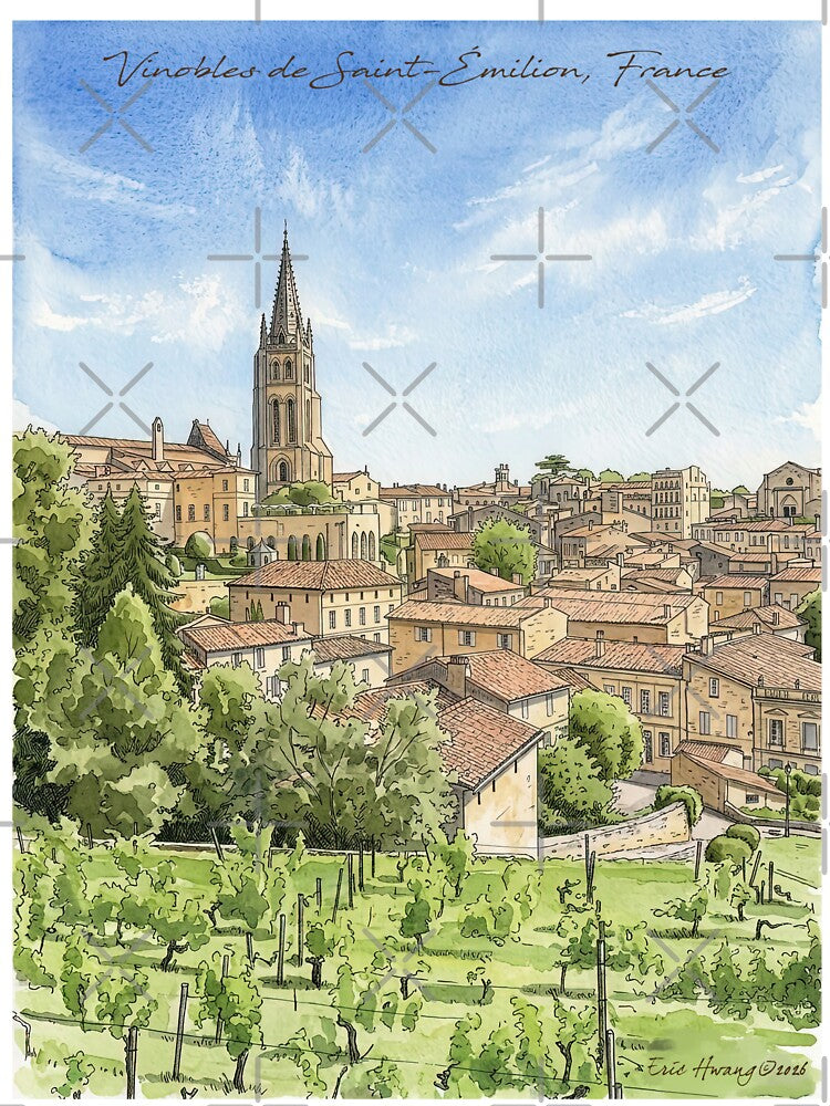 Saint-Émilion Watercolor by travelwitheric