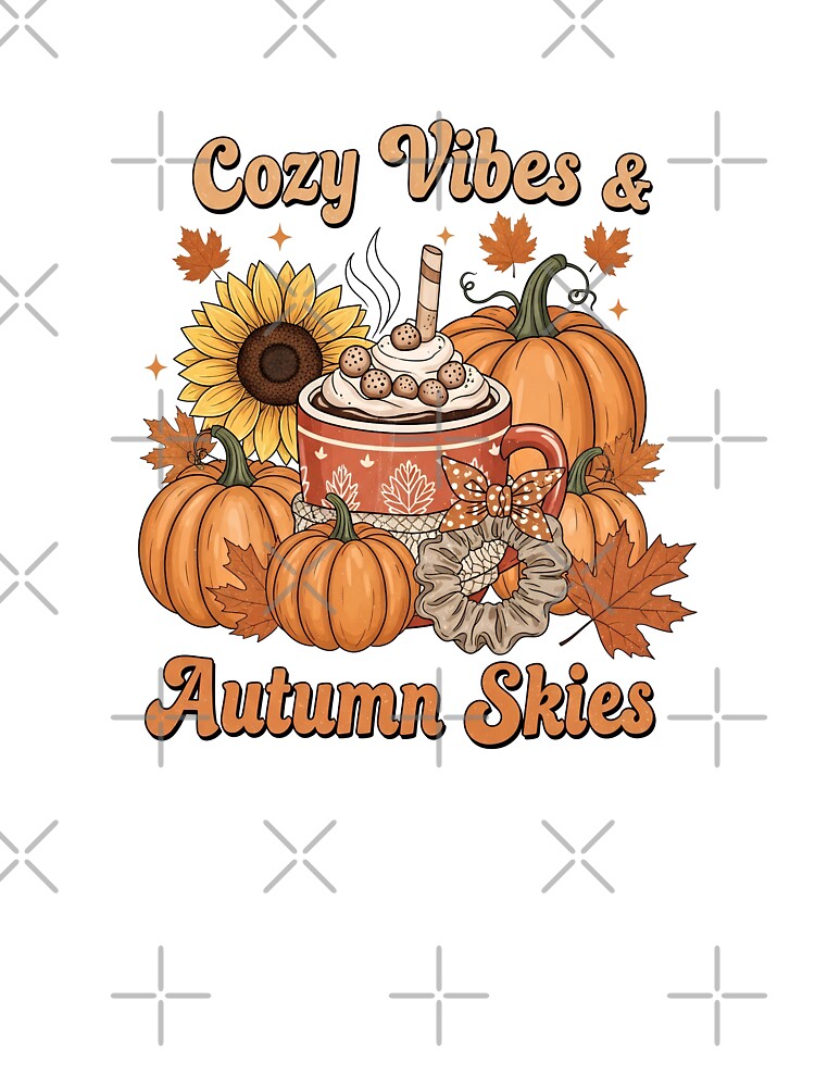 Cozy Vibes & Autumn Skies – Fall Aesthetic with Pumpkin Spice and Hot Chocolate by -justb-