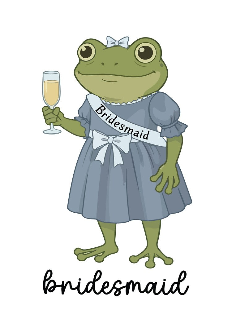 Retro Bridesmaid Frog Bachelorette Party Wedding Squad Funny by kiralynstration