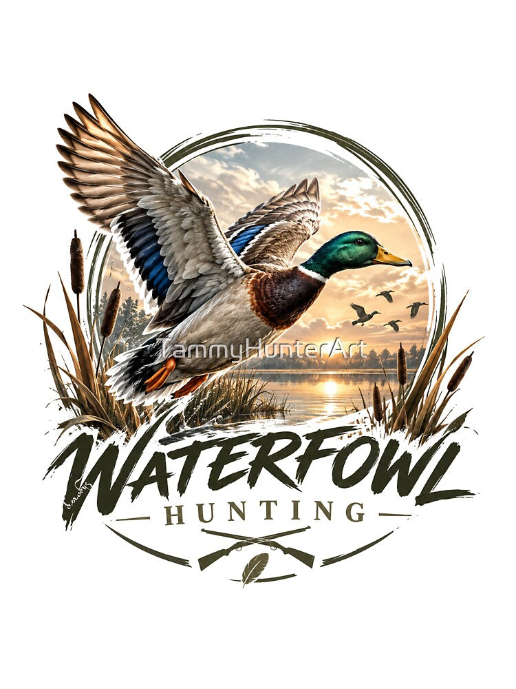 Waterfowl Hunting Logo – Mallard Duck Emblem, Vintage Hunting Badge by TammyHunterArt