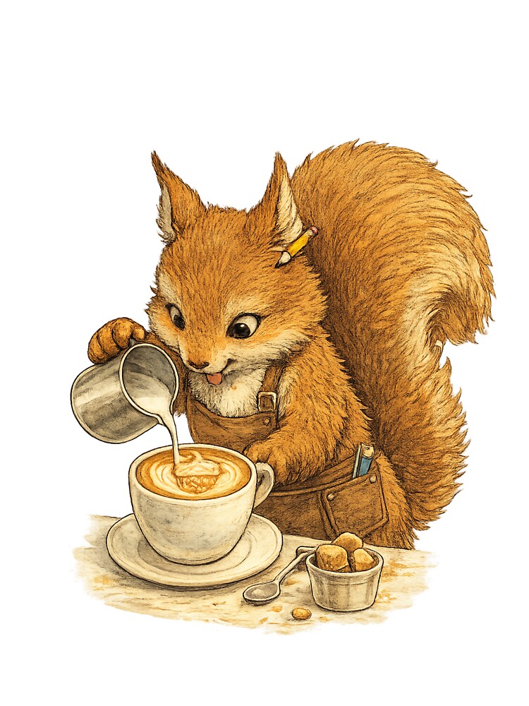 Squirrel Barista by photoparadise22
