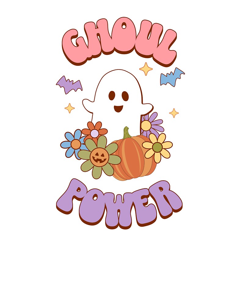 Retro Halloween Ghoul Power by LivingFullofFun