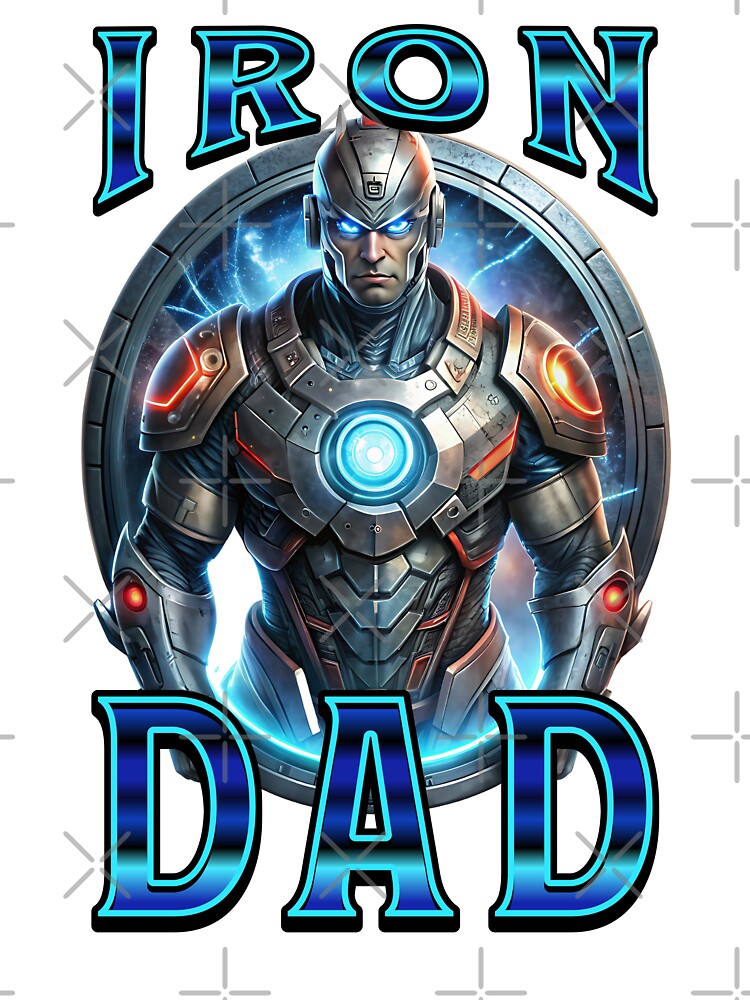 Cool Super Hero Iron Dad Fathers Day Gift Idea by ZeptepiTrends