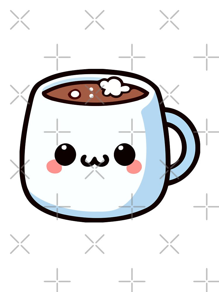 Cute Kawaii Hot Chocolate Mug - Adorable Winter Drink by Akioos