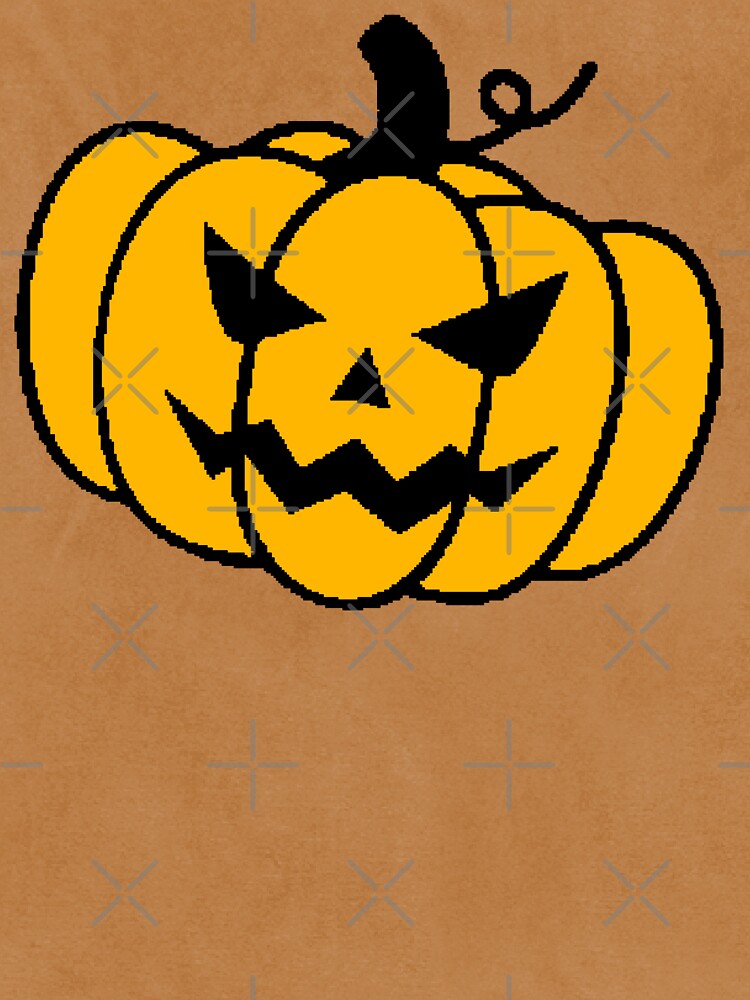 Pixel Pumpkin Halloween - Retro 8-Bit Orange Jack O' Lantern by AstronautMerch