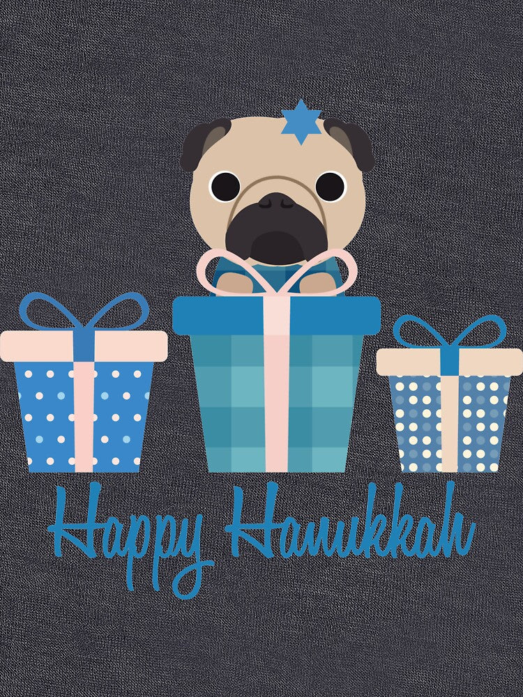 Happy Hanukkah Pug by pugmom4