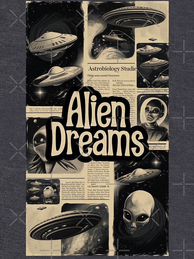 Alien Dreams Vintage Astrology Nerd Gift Astrologist Art Gift by Back2Collage