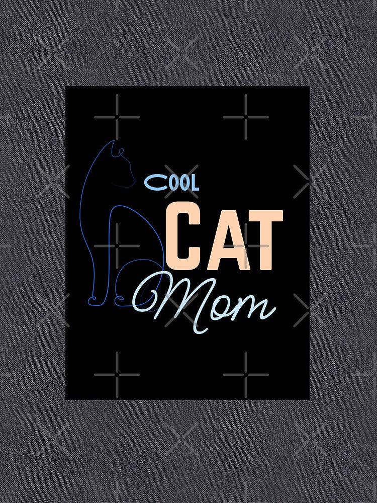 Trendy Cool Cat Mom | Stylish Feline Lover Tee | Cat Parent Gift | Bold Black Edition by ShwethaSSK