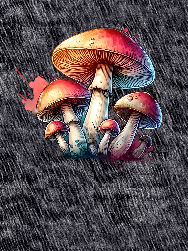Watercolor Mushroom Pop Art Tshirt Sticker by Travelcases