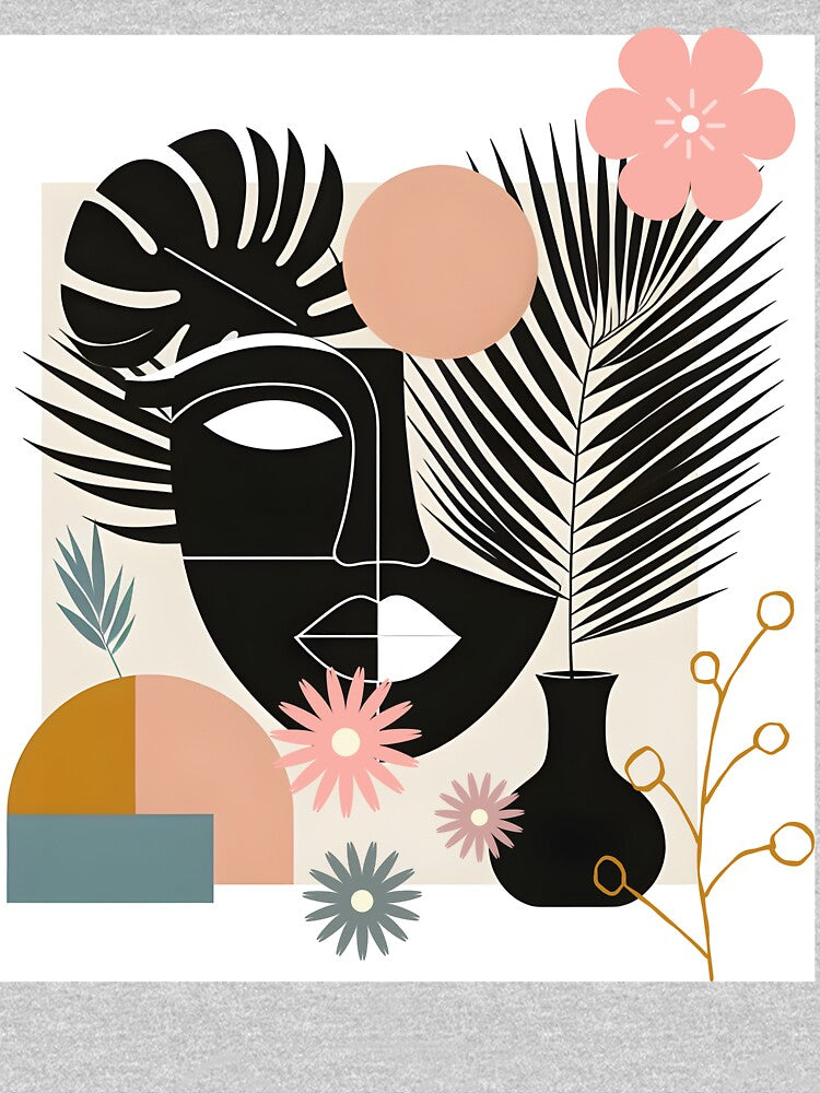 Boho Aesthetic Geometric Flowers by MarcelooArt