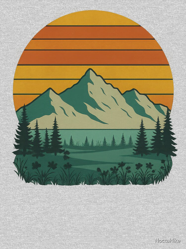 Chasing Sunsets – Retro Mountain Adventure Art for Dreamers by NoctaHike