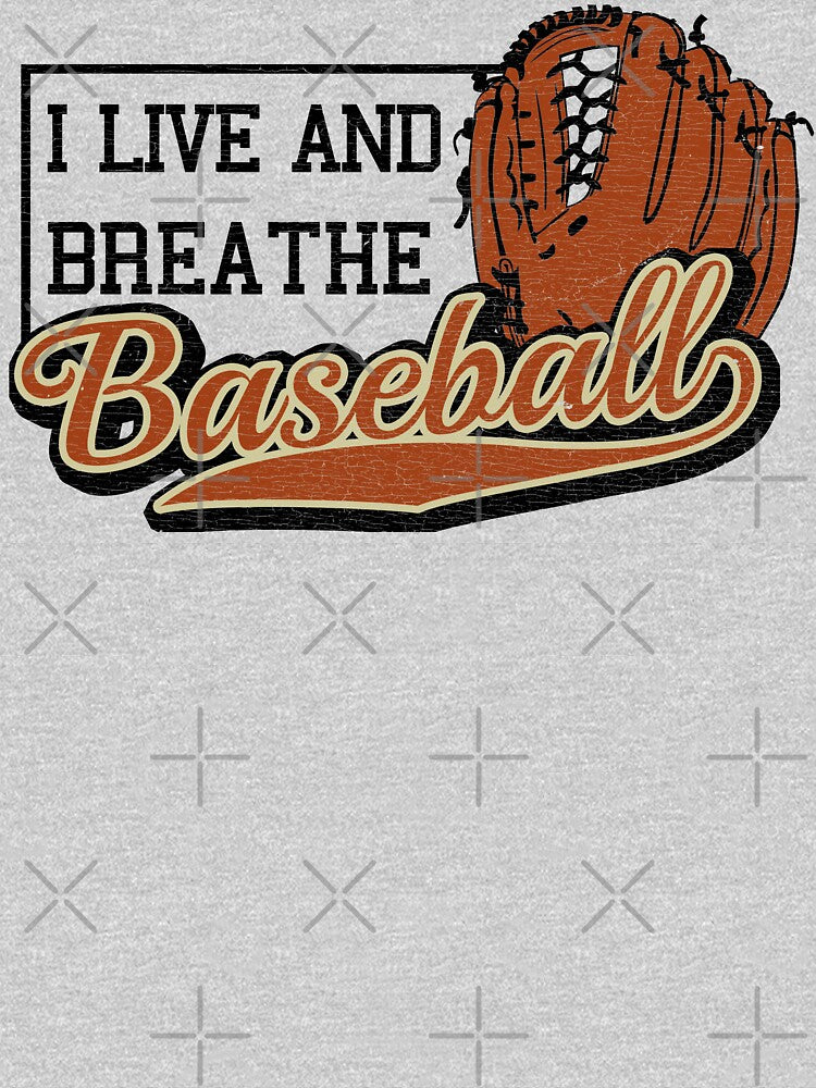 Vintage Baseball - I live and breathe Baseball - Baseball player by brindled