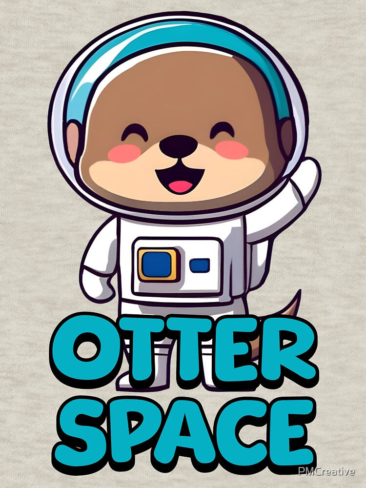 Otter Space! Cute Otter Astronaut Cartoon by PMCreative