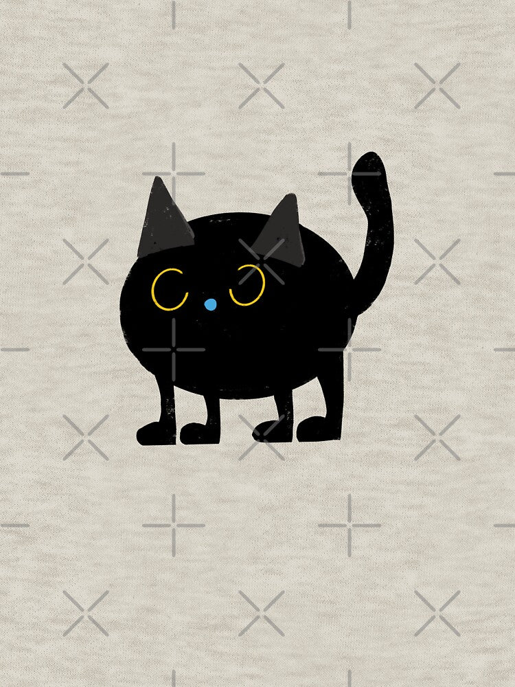 Halloween Cute Kawaii Black Cat Orange by susycosta