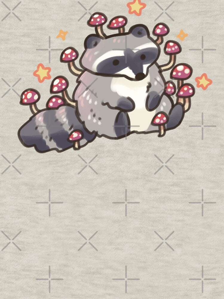 Mushrooms Raccoon illustration by Artofmayara