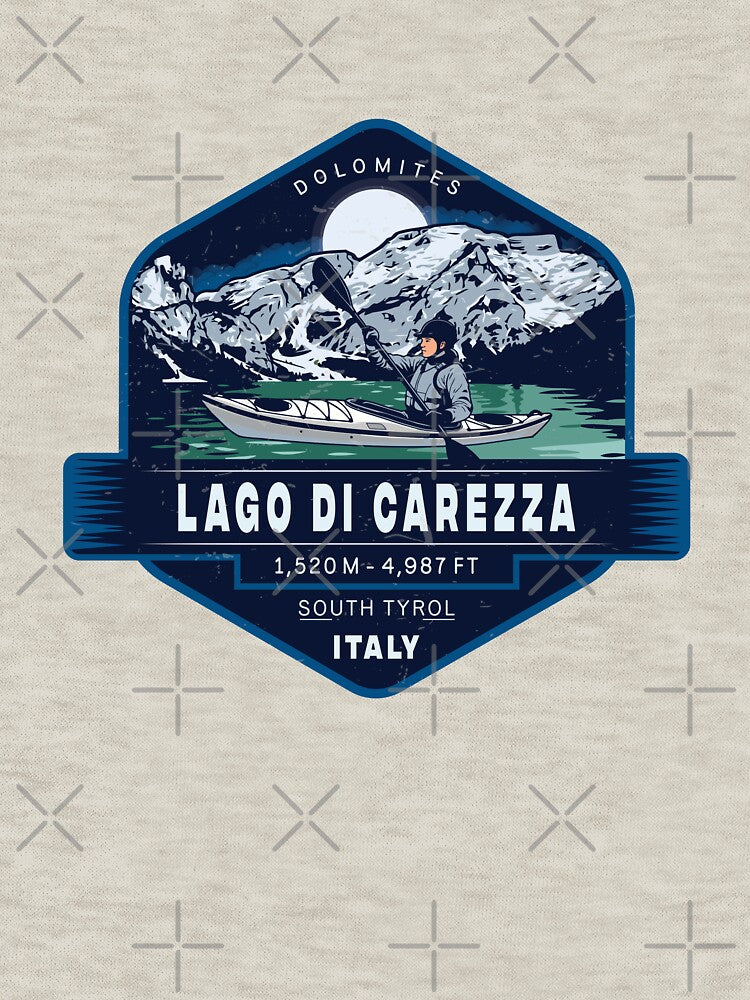Lago di Carezza Italy Vintage Badge | South Tyrol Alpine Lake Design by Vale150