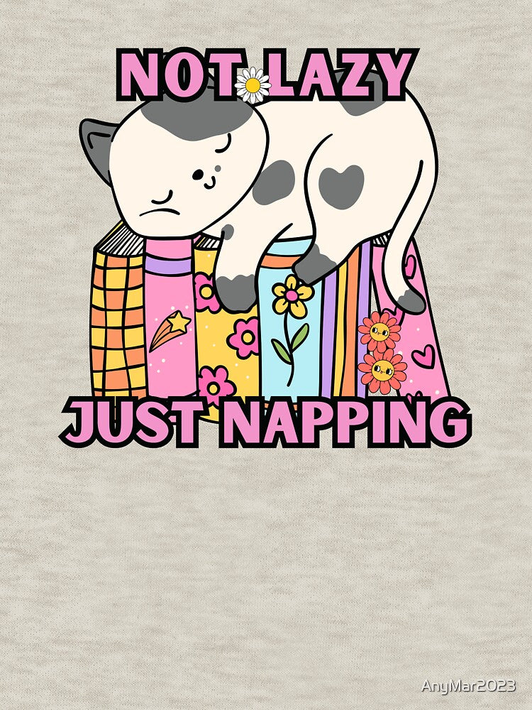Adorable kitten sleeping with phrase by AnyMar2023