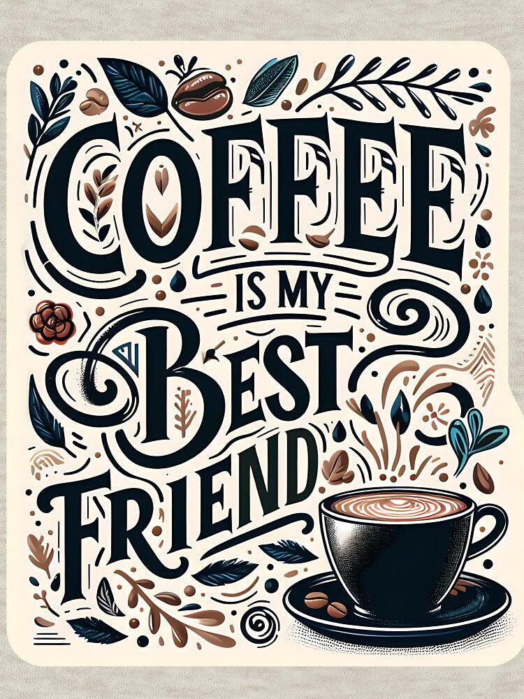 Coffee is my best friend, typography by maxmaj