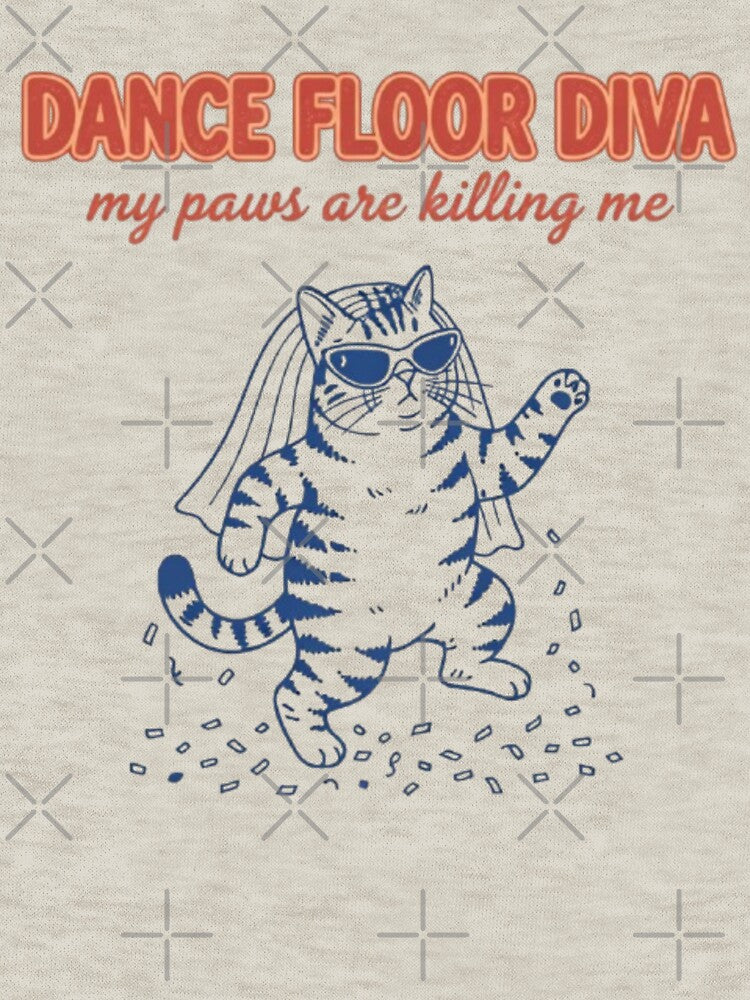 Dance Floor Diva Funny Cat Party by Fictio ⭐​⭐​⭐​⭐​⭐​
