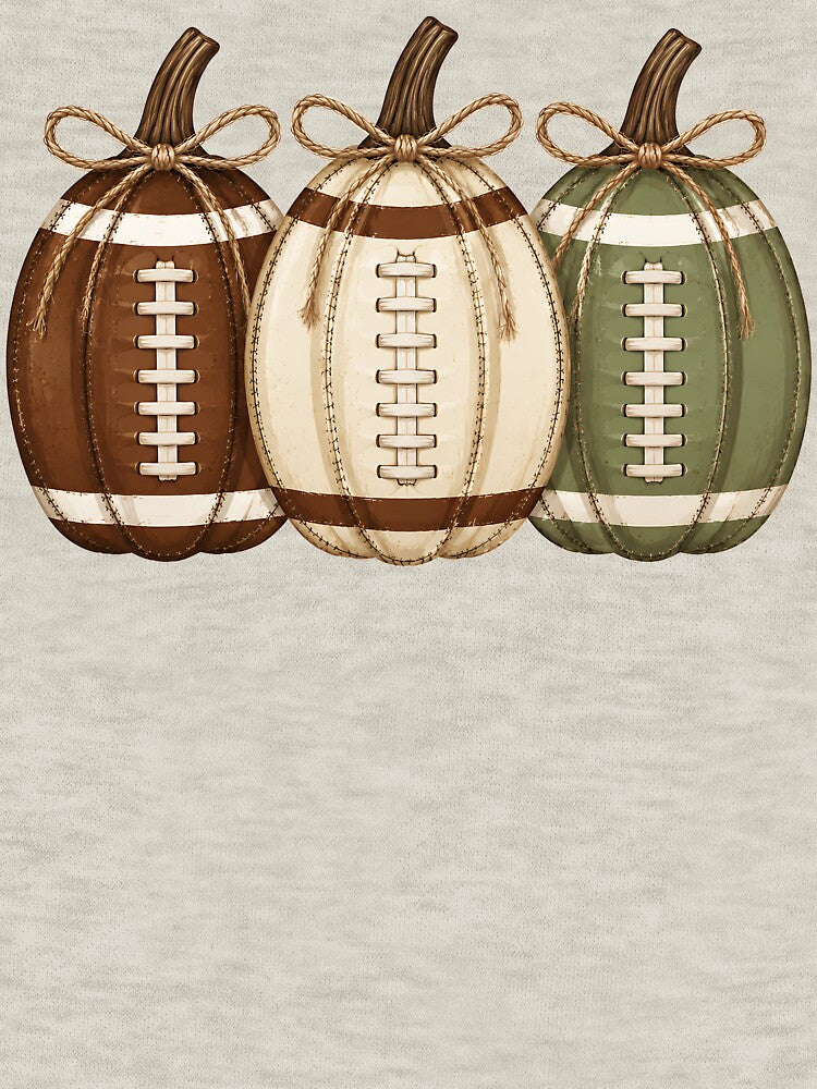 Rustic Football Pumpkins Fall Football Season Autumn Sports Design by CatiaStudioArt