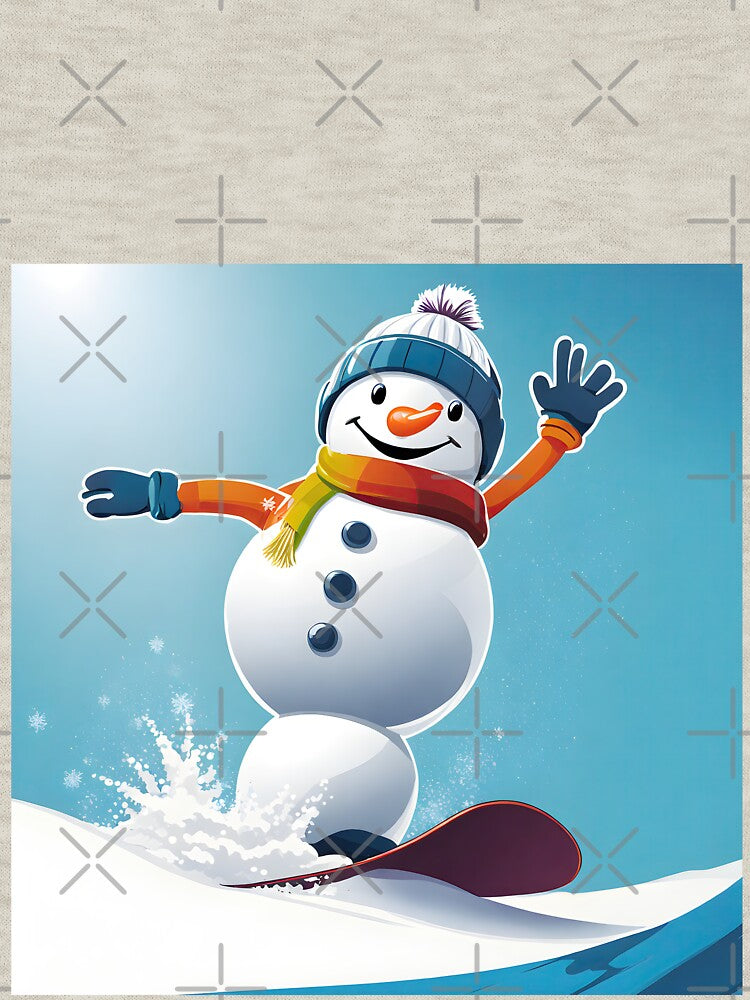 Snowman Snowboarder #5 On Vacation -  Chill Yule Glide by Artekinium