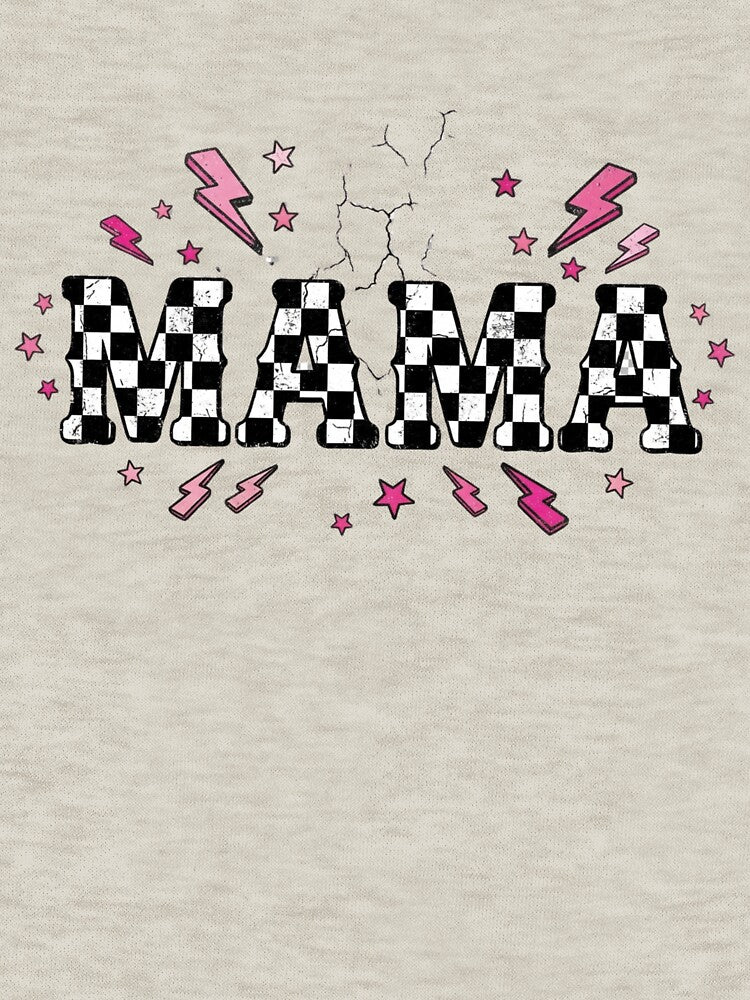Checkered Mama Lightning Bolt by ShopVelona
