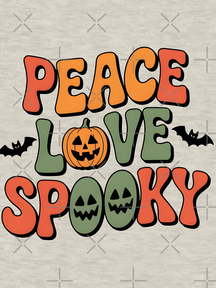 Peace, Love, Spooky – Retro Halloween Groovy Design by Jollys-ArtShop