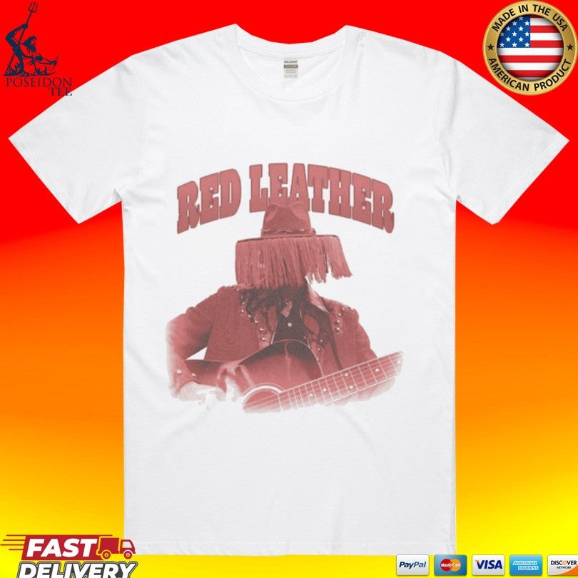 Red Leather Red Leather Hat T-shirt