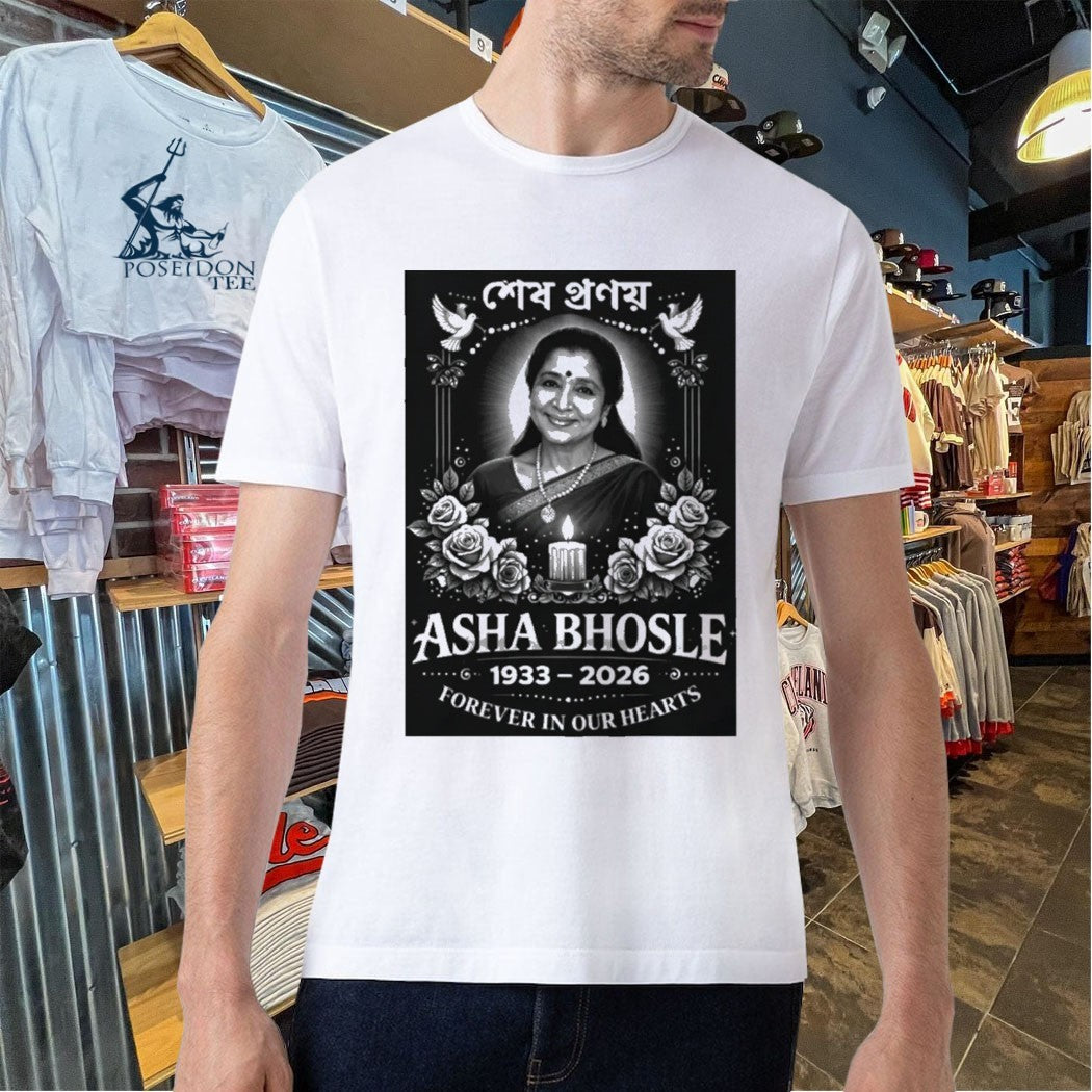 Rest In Peace Asha Bhosle 1933 2026 Forever In Our Hearts T-shirt