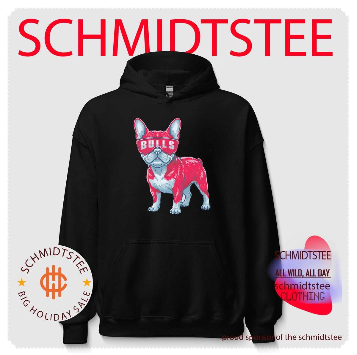 Chicago Bulls French Bulldog cartoon shirt