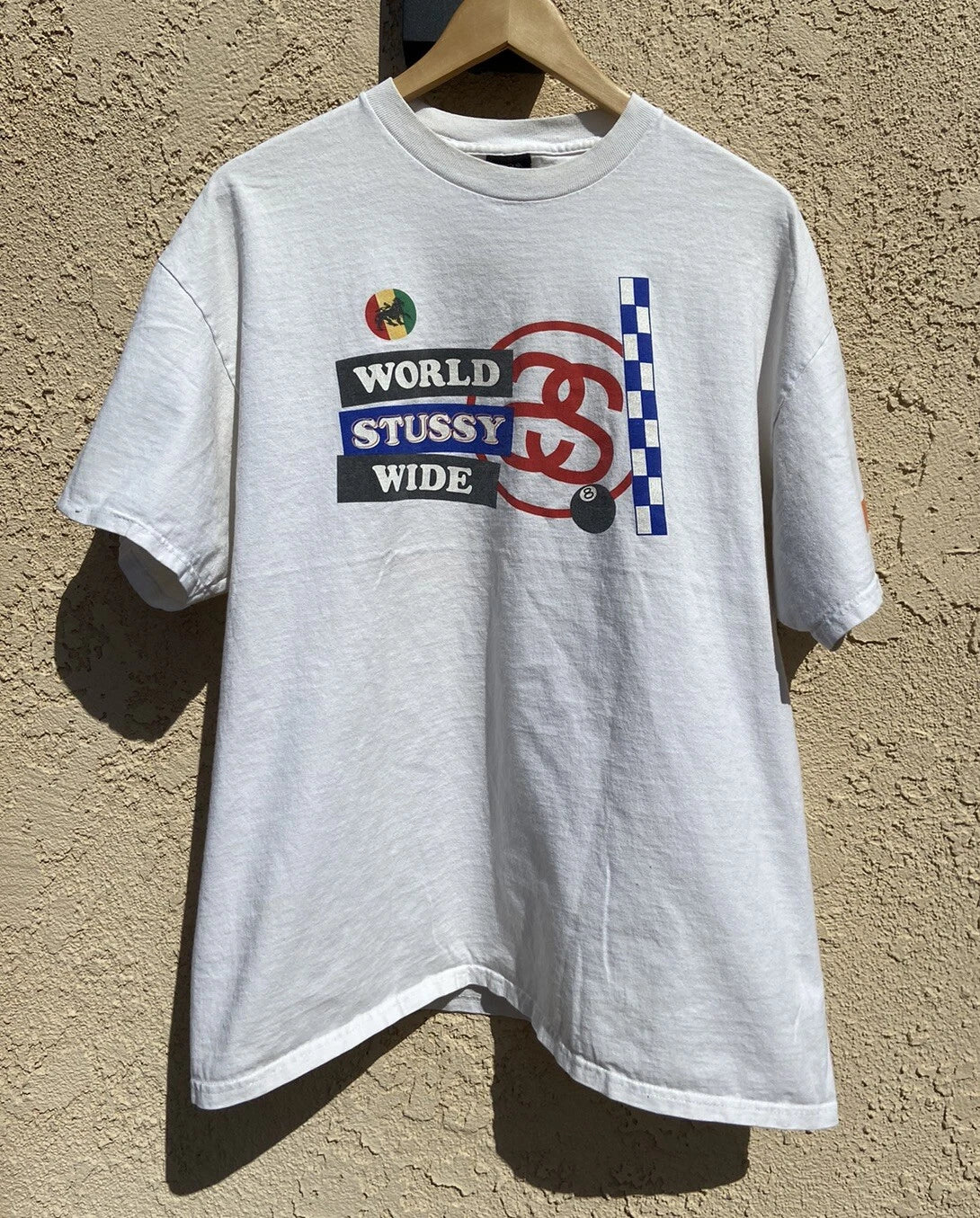 Vtg 90s Stussy T Shirt Sz XL Zion Bob Marley “Respect Graphic Street Skate Wear