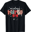 Christmas Oncology Nurse Coquette Stethoscope OCN Nursing T-Shirt