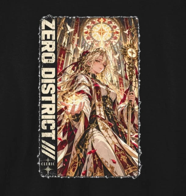 Cleric Anime Fantasy T Shirt Shaka Wear Heavyweight RPG Healer Graphic Tee