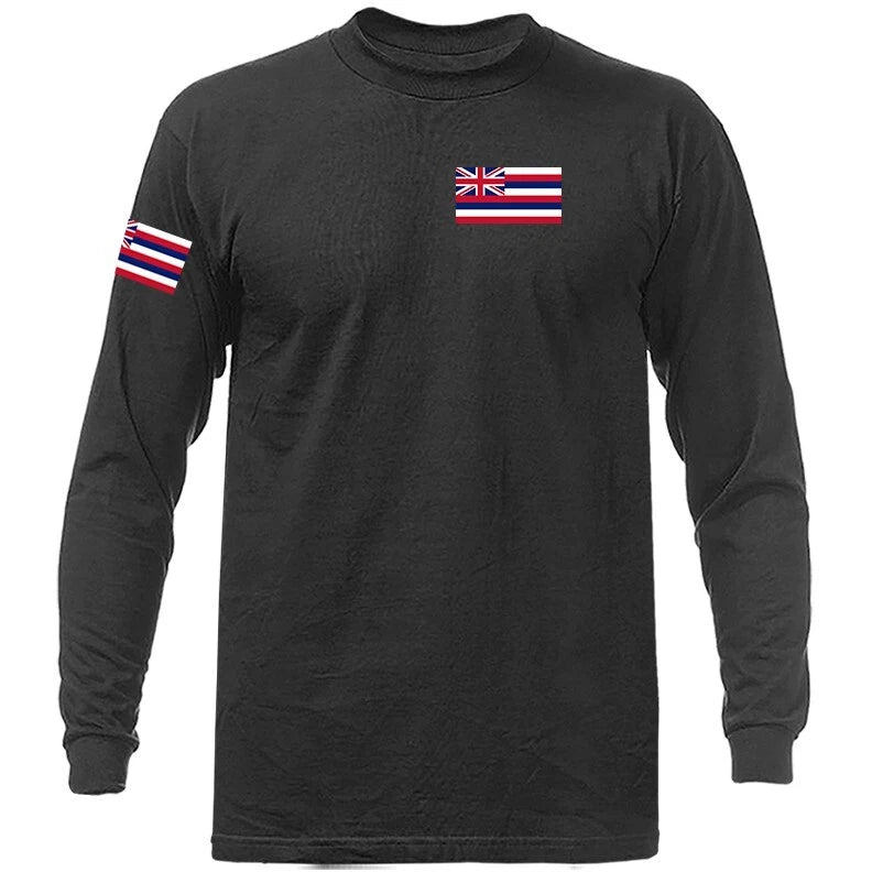 State of Hawaii Flag Crest HI Graphic Long Sleeve