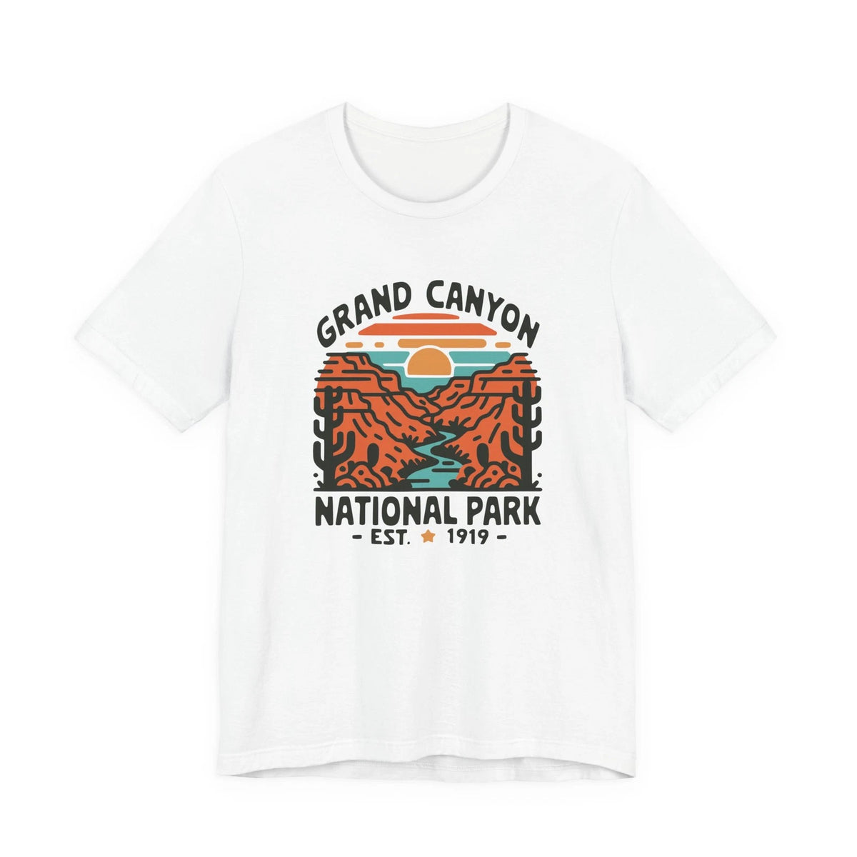 Grand Canyon National Park Retro Landscape Tee Unisex Hiking Gift