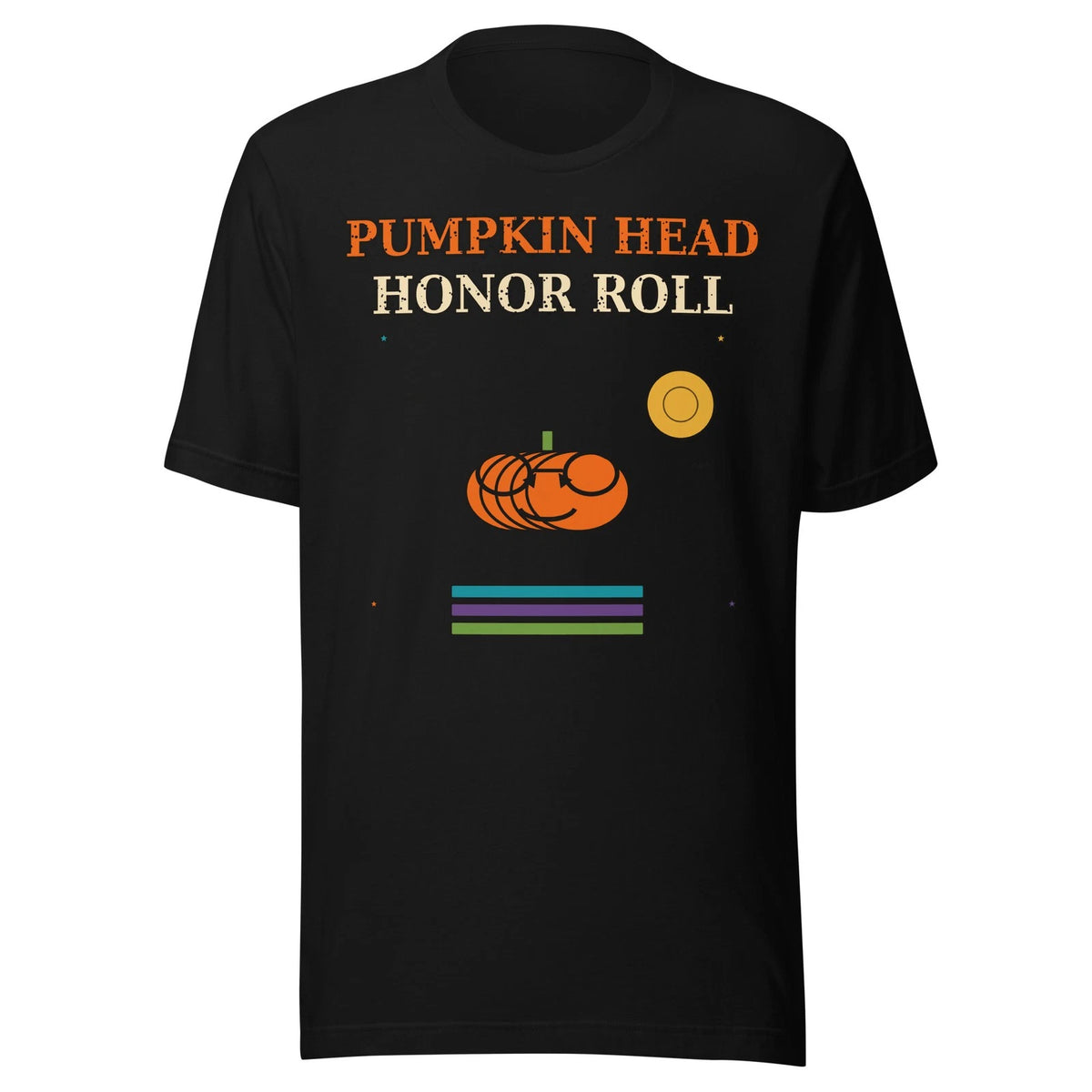 Pumpkin Head Honor Roll Halloween T-Shirt – Retro Pumpkin Graphic Tee