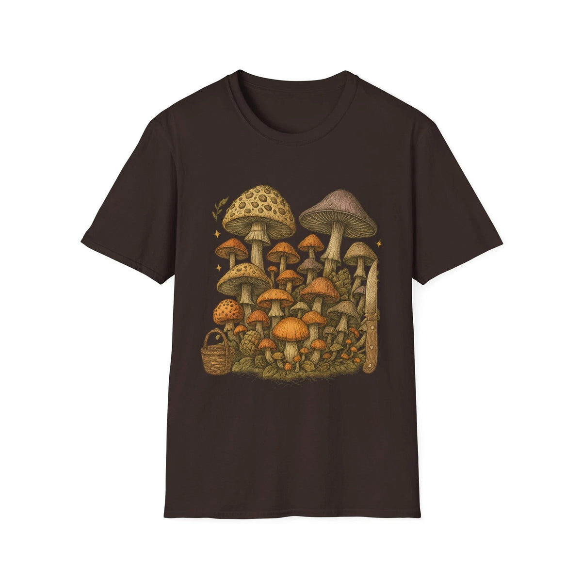 Vintage Mushroom Graphic T-Shirt – Foraging & Nature Lover Tee