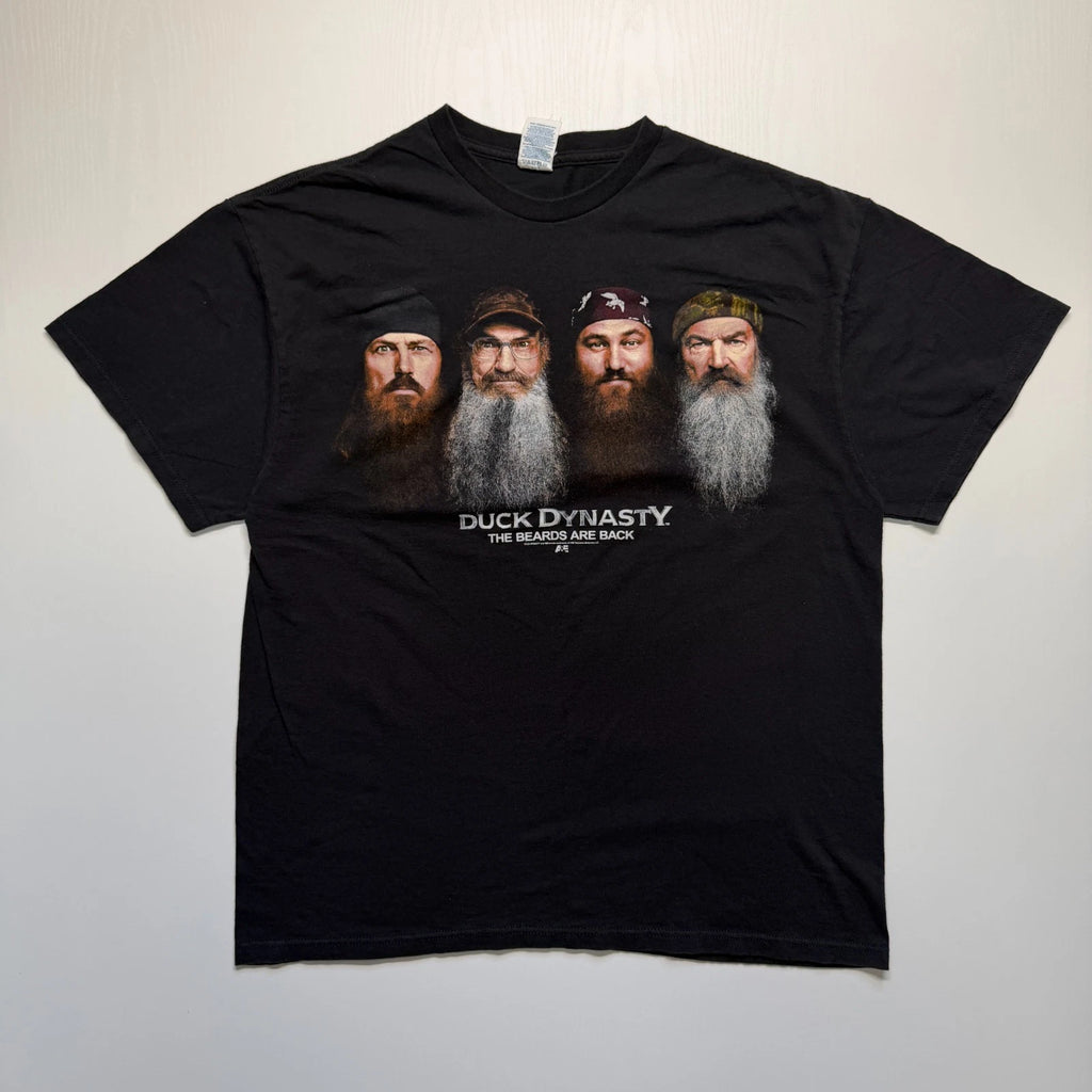 Vintage Duck Dynasty T-Shirt Mens XL Black The Beards Are Back Graphic Tee A&E