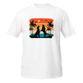 Retro Sunset Dog Unisex T-Shirt, twilight dawn dusk moonlight sunrise nature