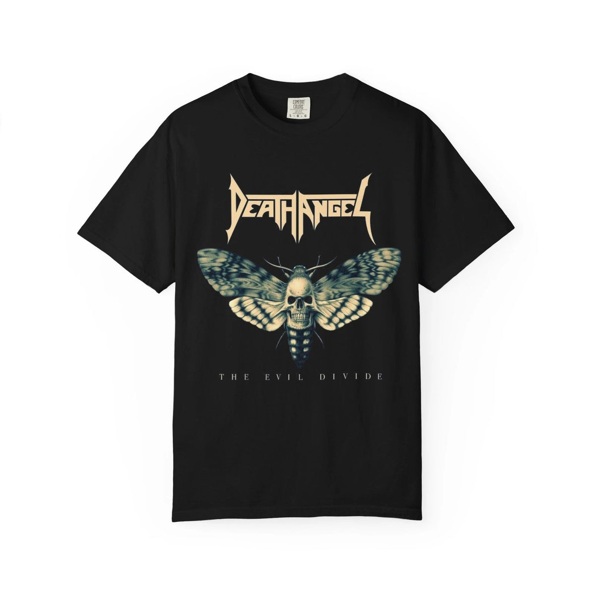 Death Angel Moth Skull T-shirt | Thrash Metal Band Tee, The Evil Divide