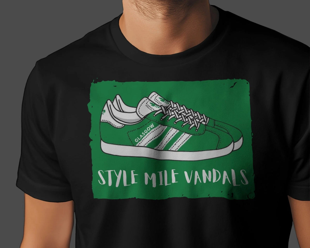 STYLE MILE VANDALS Gazelle T-Shirt | Celtic Hooligans Glasgow Hoops | Uni Org