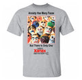 Anxiety Has Many Faces Sport Grey T-Shirt Funny Quote Mental Health Tee Unisex