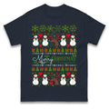 Merry Christmas Snowman Reindeer T-Shirt Funny Festive Holiday Xmas Gift Tee Top