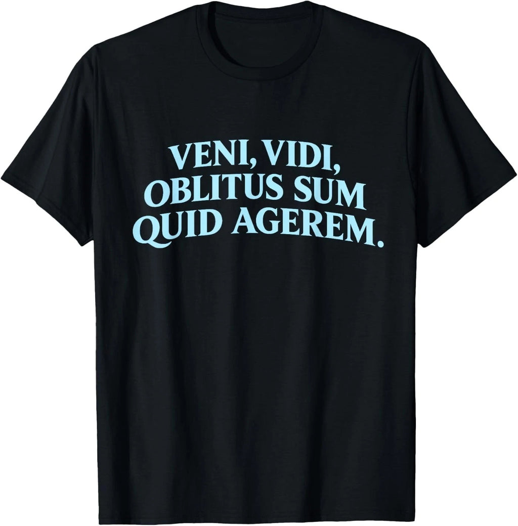 Veni Vidi Oblitus Sum Quid Agerem Funny Latin Quote Teachers T-Shirt