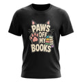 Paws Off My Books Cat Lover Book Lover T-Shirt Funny Reader Graphic Tee