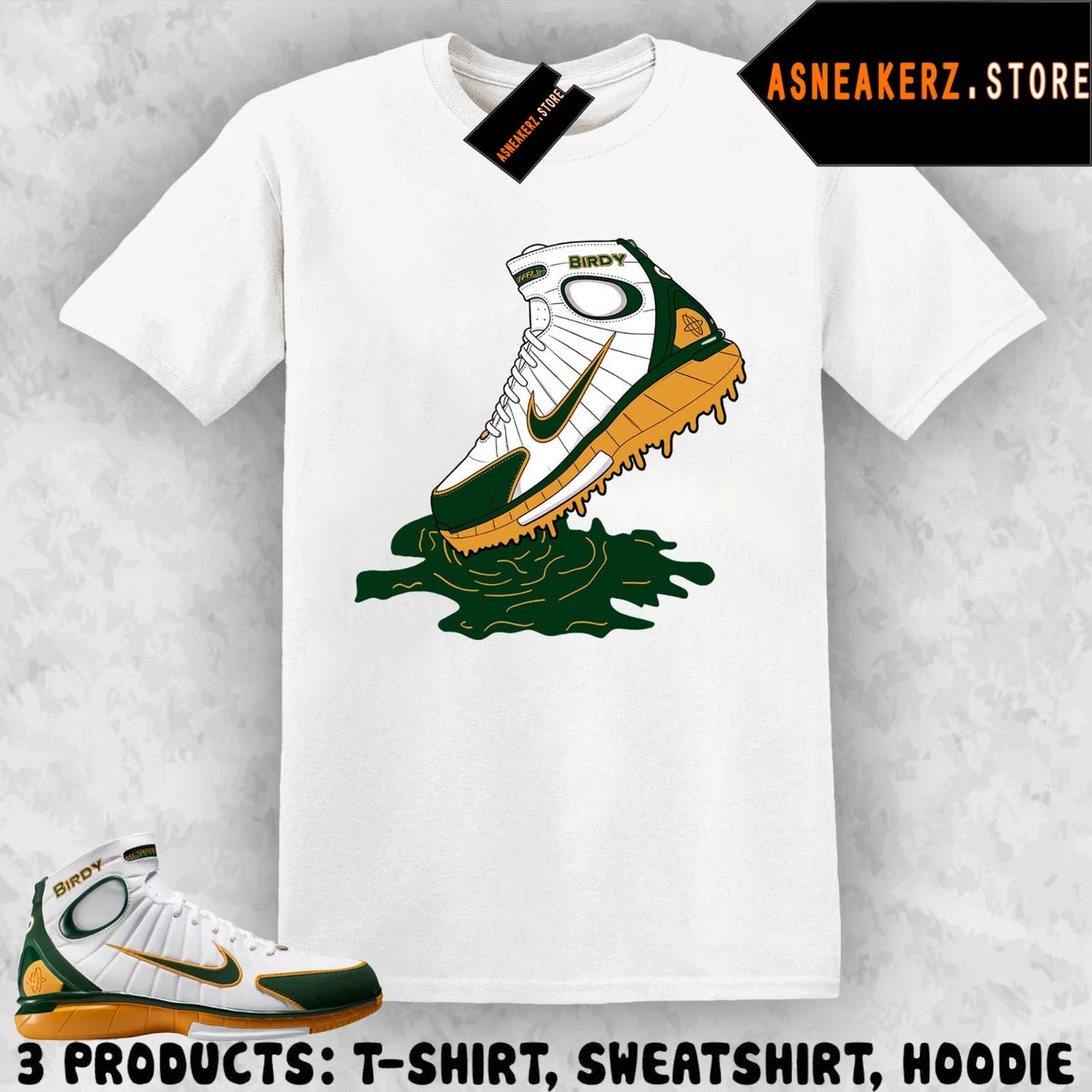 Tee Shirt Matching NA Zoom Huarache 2K4 Sue Bird To Match Sneaker Shoe Dripping